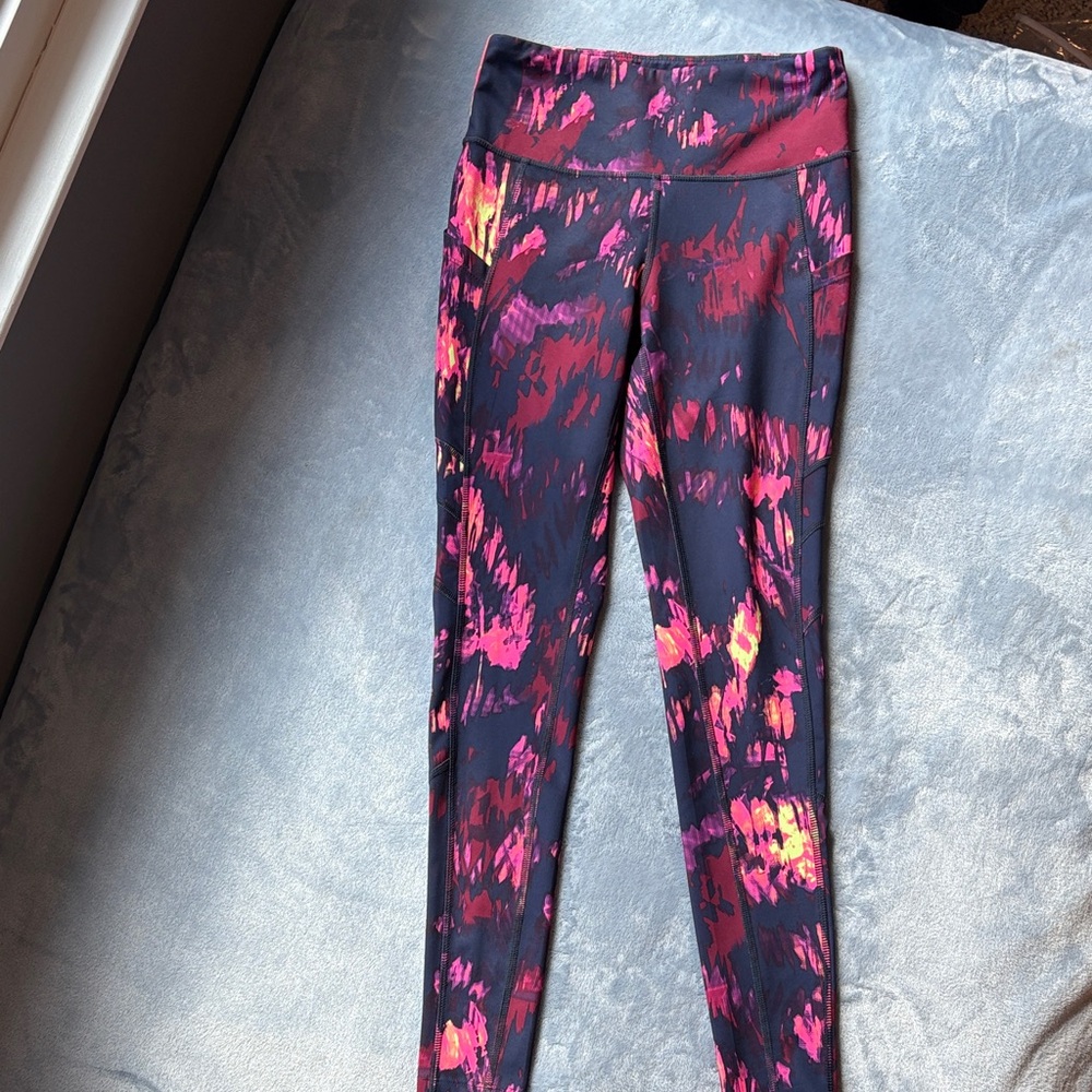 New Balance Pink and Purple Patterned Leggings